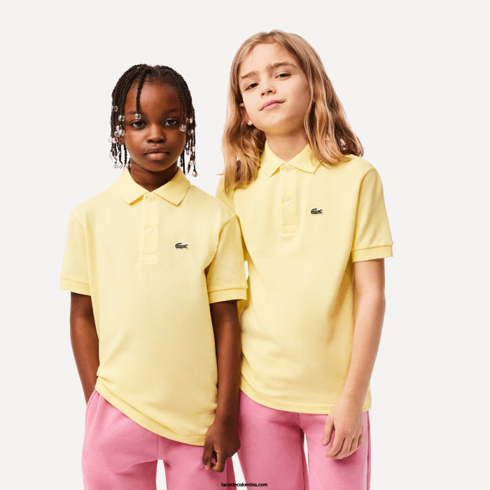 niños Lacoste 6F243131 amarillo 107 polo de petit piqué regular fit niños Lacoste 6F243131 amarillo 107 polo de petit piqué regular fit