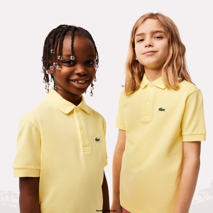 niños Lacoste 6F243131 amarillo 107 polo de petit piqué regular fit