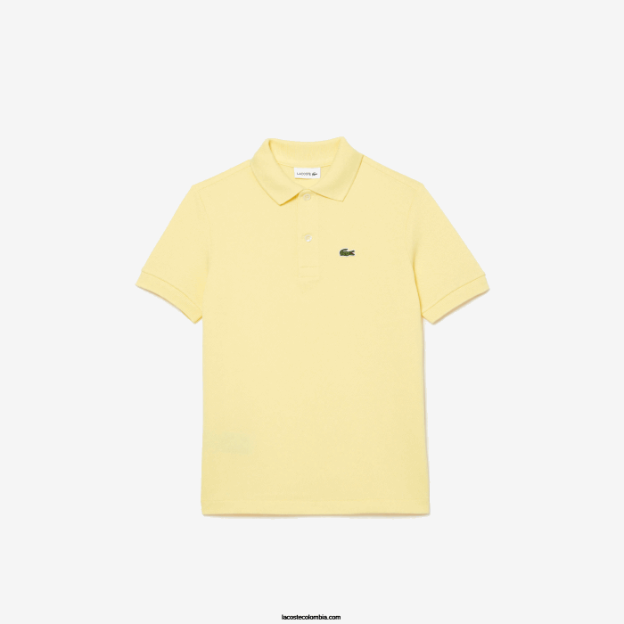 niños Lacoste 6F243131 amarillo 107 polo de petit piqué regular fit