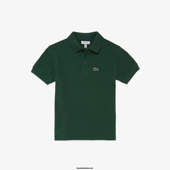niños Lacoste 6F243133 verde 132 polo de petit piqué regular fit