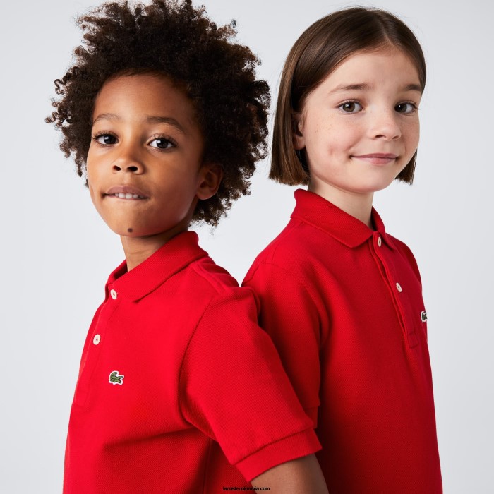 niños Lacoste 6F243135 rojo 240 polo de petit piqué regular fit niños Lacoste 6F243135 rojo 240 polo de petit piqué regular fit