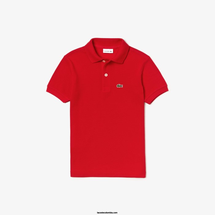 niños Lacoste 6F243135 rojo 240 polo de petit piqué regular fit