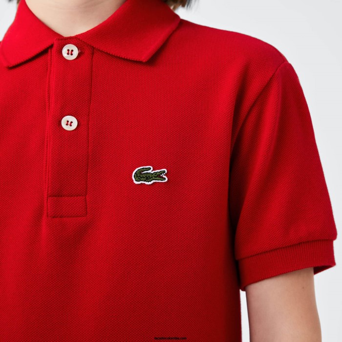 niños Lacoste 6F243135 rojo 240 polo de petit piqué regular fit