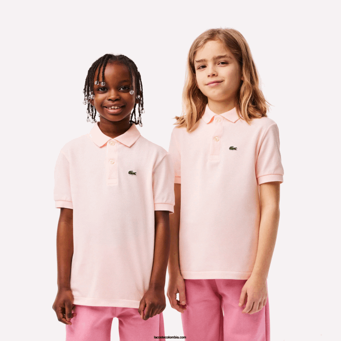 niños Lacoste 6F243137 rosa claro t03 polo de petit piqué regular fit niños Lacoste 6F243137 rosa claro t03 polo de petit piqué regular fit