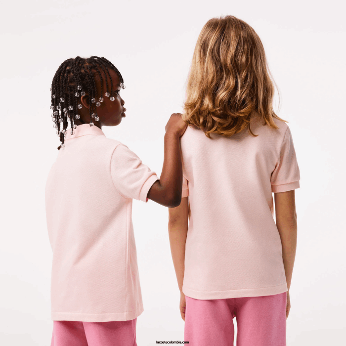 niños Lacoste 6F243137 rosa claro t03 polo de petit piqué regular fit