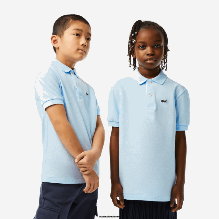 niños Lacoste 6F243139 azul claro t01 polo de petit piqué regular fit niños Lacoste 6F243139 azul claro t01 polo de petit piqué regular fit