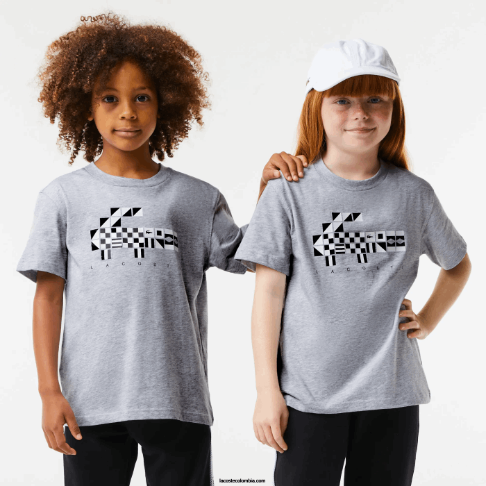 niños Lacoste 6F243143 lomo gris cca camiseta oversize estilo marinero niños Lacoste 6F243143 lomo gris cca camiseta oversize estilo marinero