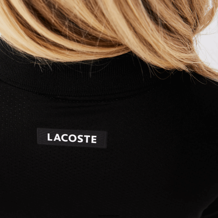 niños Lacoste 6F243150 negro azul blanco 7ke polo deportivo de tenis con bloques de color