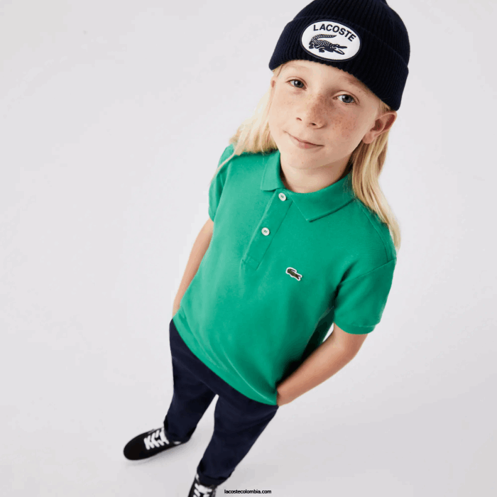 niños Lacoste 6F243155 verde hd2 polo de petit piqué regular fit niños Lacoste 6F243155 verde hd2 polo de petit piqué regular fit