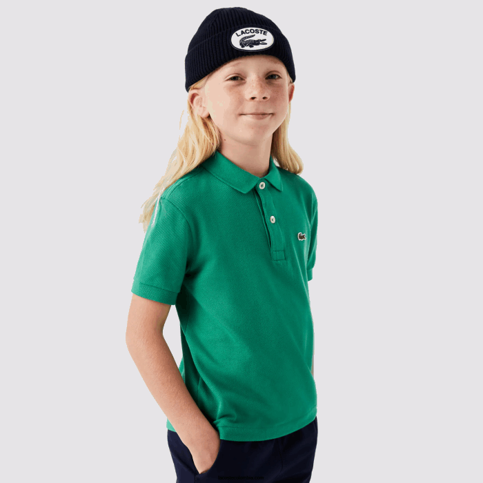 niños Lacoste 6F243155 verde hd2 polo de petit piqué regular fit