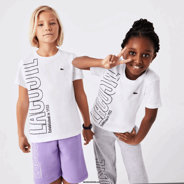 niños Lacoste 6F243158 blanco 001 camiseta oversize con logo niños Lacoste 6F243158 blanco 001 camiseta oversize con logo