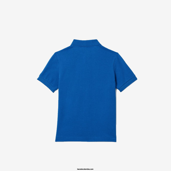 niños Lacoste 6F243174 k1q azul polo de petit piqué regular fit