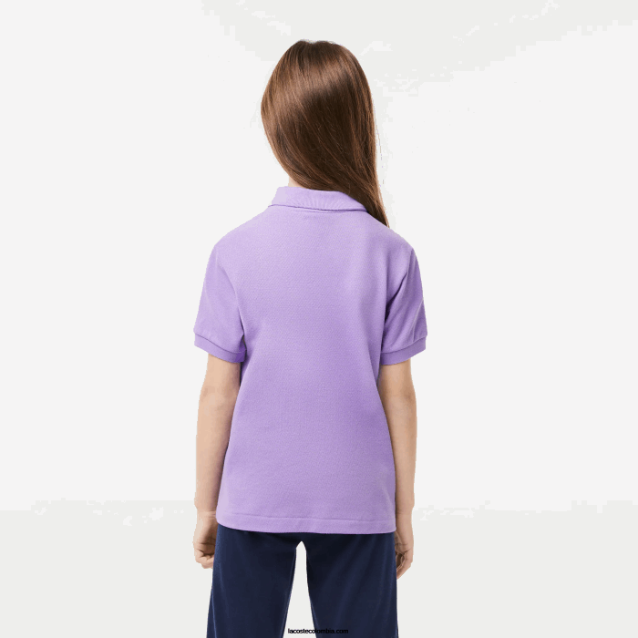 niños Lacoste 6F243181 púrpura gfu polo de petit piqué regular fit