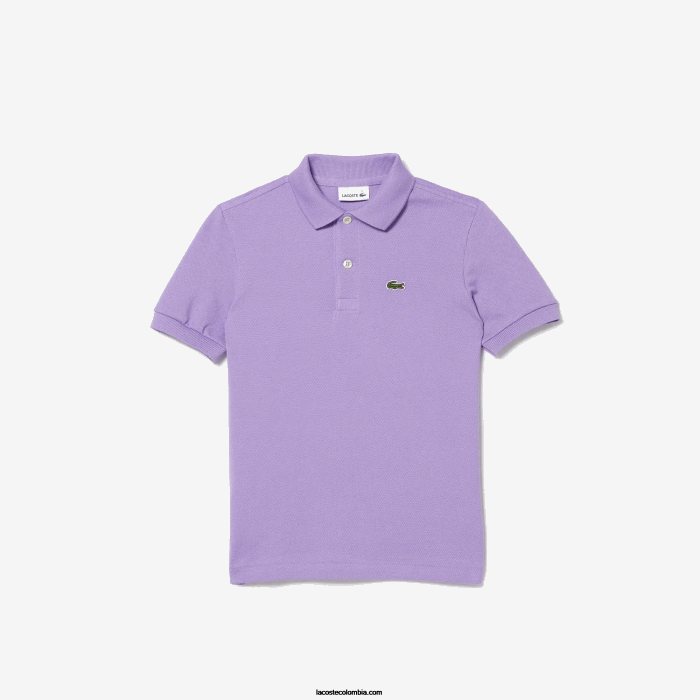 niños Lacoste 6F243181 púrpura gfu polo de petit piqué regular fit