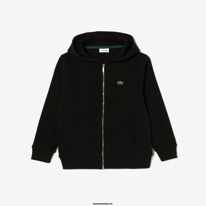 niños Lacoste 6F243190 negro 031 sudadera con capucha y bolsillo canguro niños Lacoste 6F243190 negro 031 sudadera con capucha y bolsillo canguro