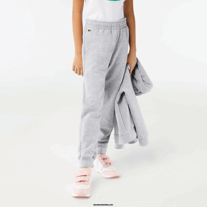 niños Lacoste 6F243198 lomo gris cca pantalones de chándal con diseño colour block