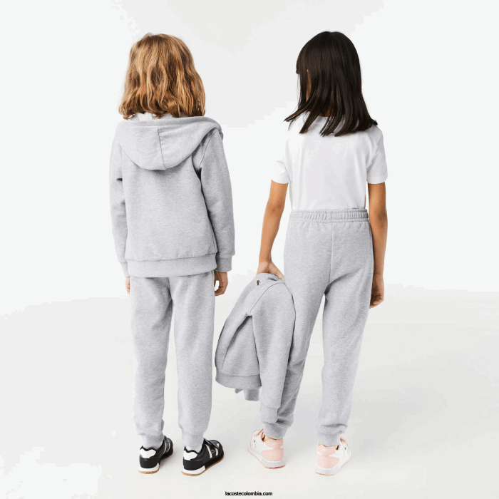 niños Lacoste 6F243198 lomo gris cca pantalones de chándal con diseño colour block