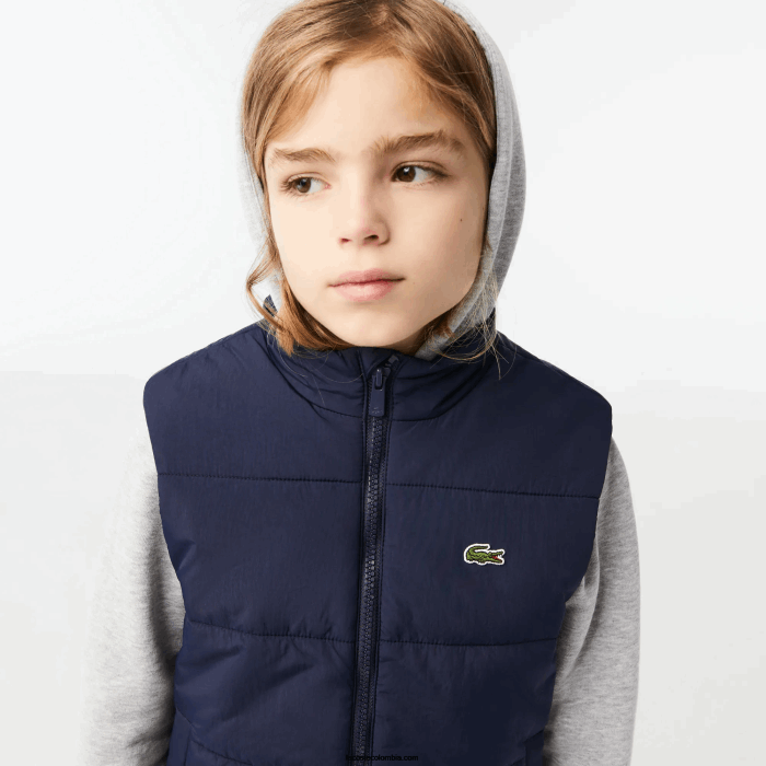 niños Lacoste 6F243213 azul marino 166 chaleco repelente al agua