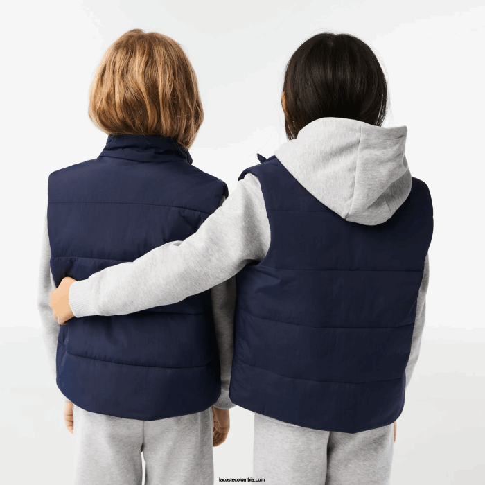 niños Lacoste 6F243213 azul marino 166 chaleco repelente al agua