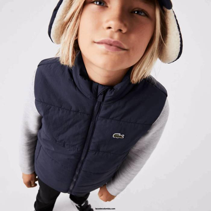 niños Lacoste 6F243213 azul marino 166 chaleco repelente al agua