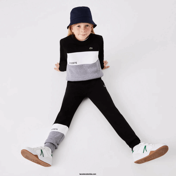 niños Lacoste 6F243214 negro blanco gris chine nua pantalones deportivos de marca niños Lacoste 6F243214 negro blanco gris chine nua pantalones deportivos de marca