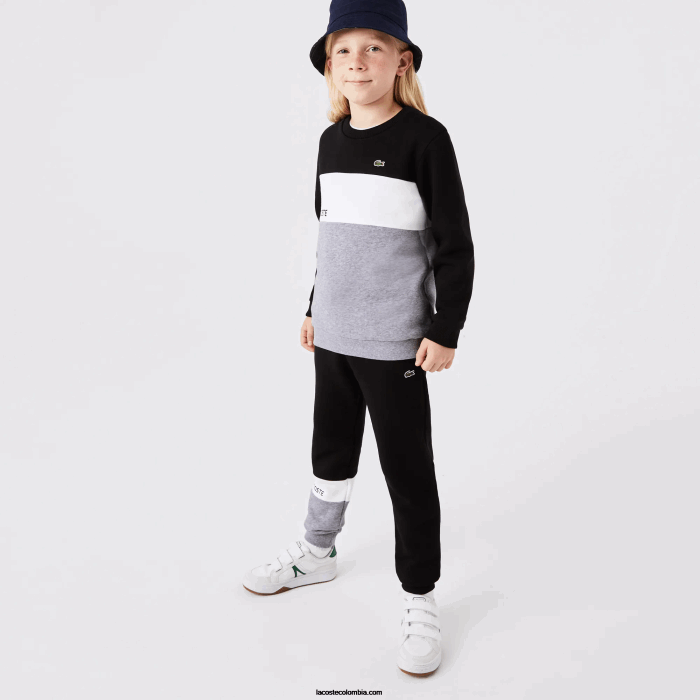 niños Lacoste 6F243214 negro blanco gris chine nua pantalones deportivos de marca