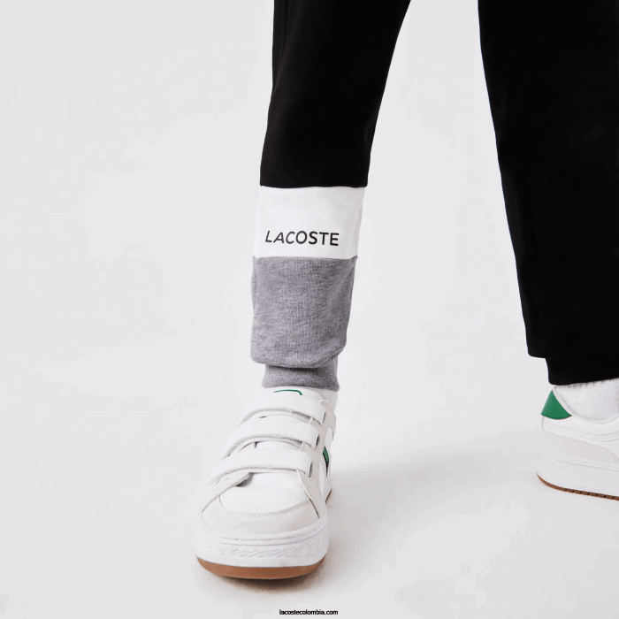 niños Lacoste 6F243214 negro blanco gris chine nua pantalones deportivos de marca