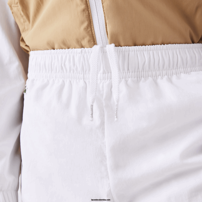 niños Lacoste 6F243224 beige blanco wn5 pantalones de chándal con banda en contraste