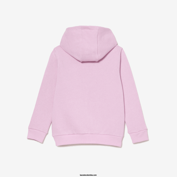 niños Lacoste 6F243252 rosa z4h sudadera con capucha y bolsillo canguro