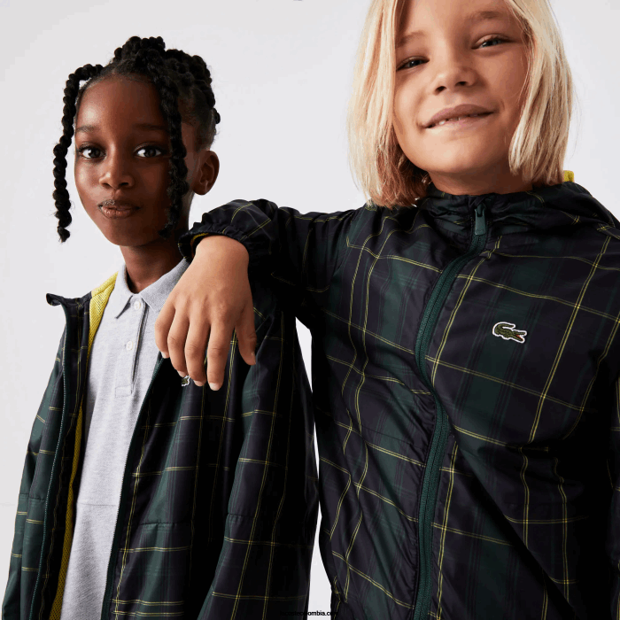 niños Lacoste 6F243262 azul marino verde amarillo 9dw cortavientos repelente al agua niños Lacoste 6F243262 azul marino verde amarillo 9dw cortavientos repelente al agua