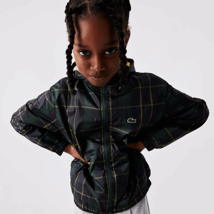 niños Lacoste 6F243262 azul marino verde amarillo 9dw cortavientos repelente al agua