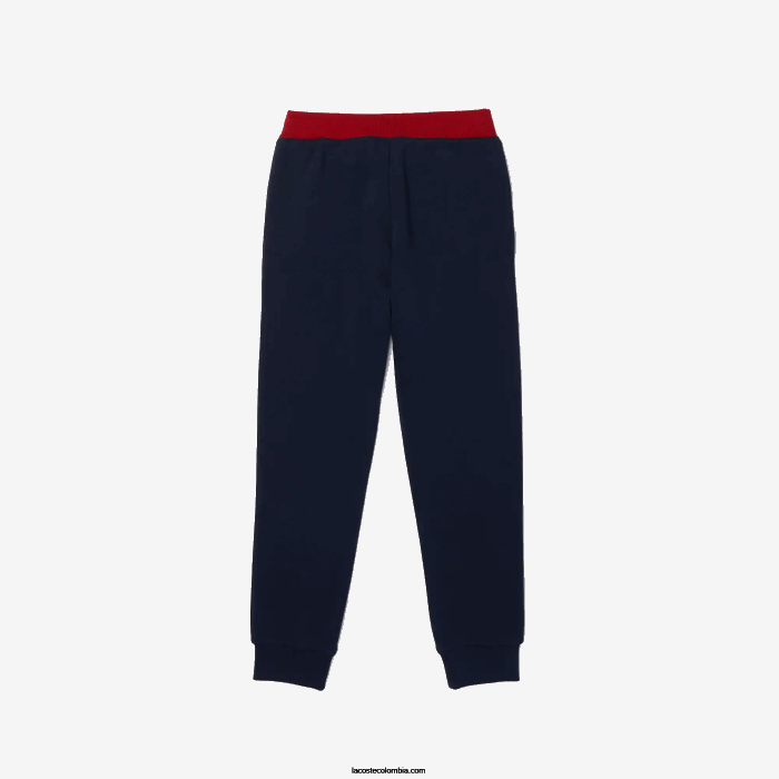 niños Lacoste 6F243266 azul marino 166 pantalones de chándal con cinturilla de color