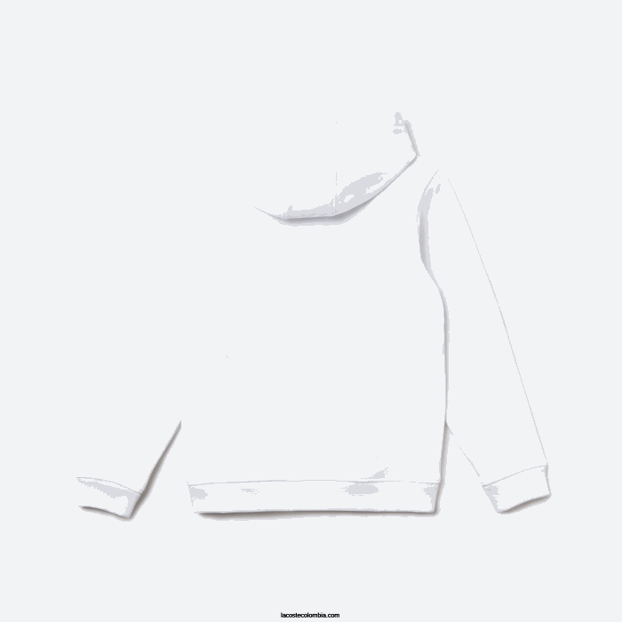 niños Lacoste 6F243202 blanco 001 sudadera con capucha de cocodrilo