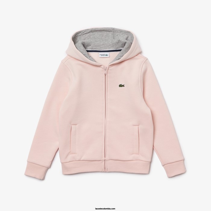niños Lacoste 6F243261 rosa claro gris chin kn1 sudadera sport tennis con cremallera niños Lacoste 6F243261 rosa claro gris chin kn1 sudadera sport tennis con cremallera