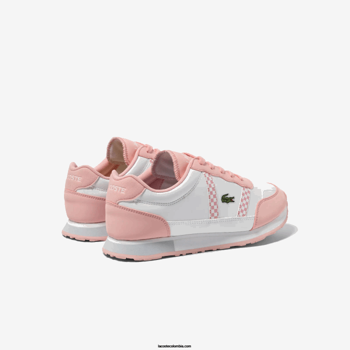 juniors Lacoste 6F243311 blanco y rosa b53 tenis sintéticos Partner