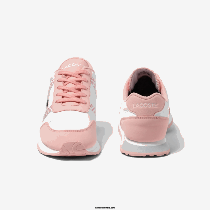 juniors Lacoste 6F243311 blanco y rosa b53 tenis sintéticos Partner