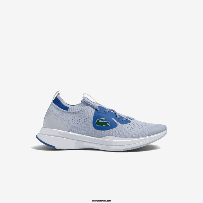 juniors Lacoste 6F243312 azul claro 52c tenis run spin de tejido de punto