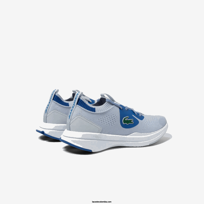 juniors Lacoste 6F243312 azul claro 52c tenis run spin de tejido de punto