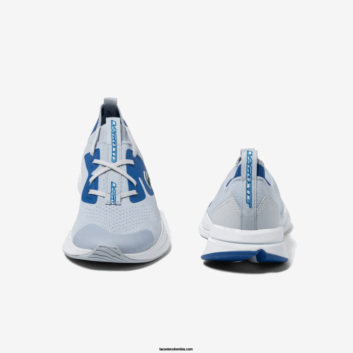 juniors Lacoste 6F243312 azul claro 52c tenis run spin de tejido de punto