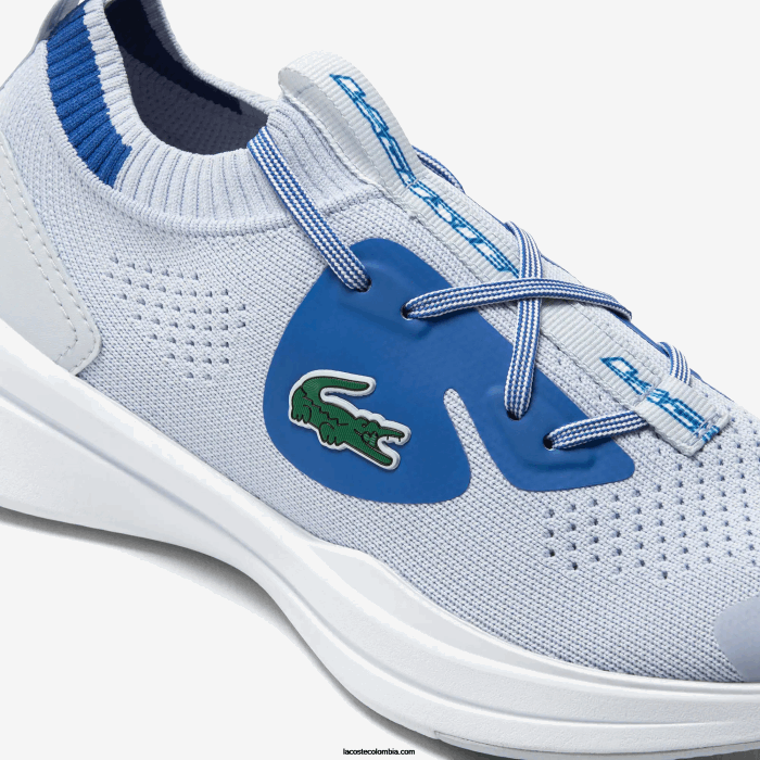 juniors Lacoste 6F243312 azul claro 52c tenis run spin de tejido de punto