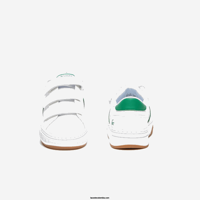 juniors Lacoste 6F243325 blanco/verde 082 tenis l001 sintéticos