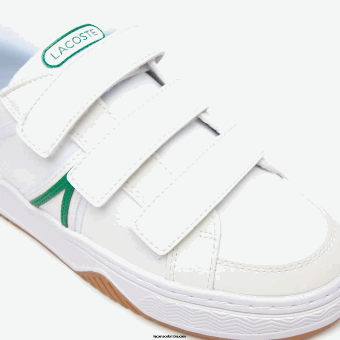 juniors Lacoste 6F243325 blanco/verde 082 tenis l001 sintéticos