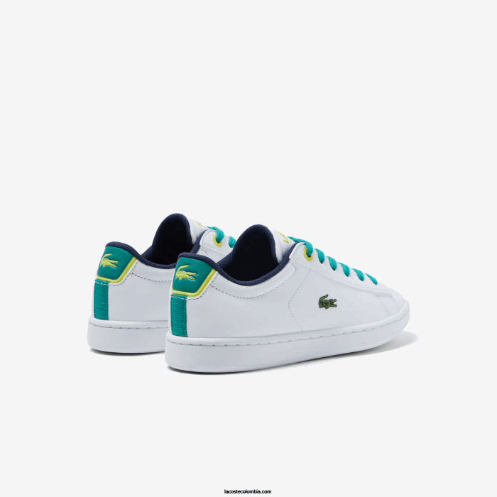 juniors Lacoste 6F243331 blanco/verde 082 zapatillas sintéticas carnaby