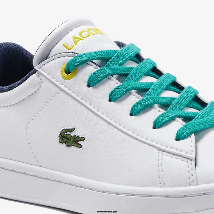 juniors Lacoste 6F243331 blanco/verde 082 zapatillas sintéticas carnaby
