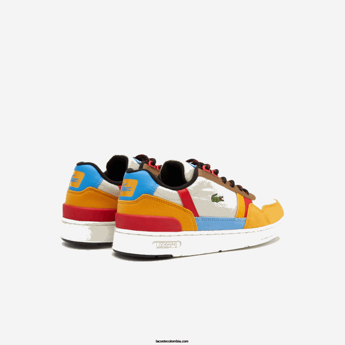 juniors Lacoste 6F243334 blanquecino y amarillo ht3 zapatos al aire libre sintéticos de invierno t-clip