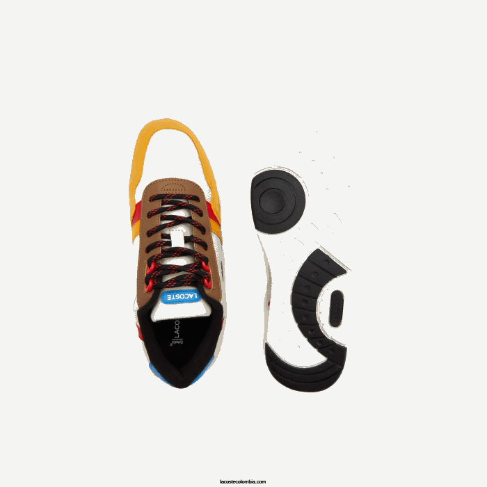 juniors Lacoste 6F243334 blanquecino y amarillo ht3 zapatos al aire libre sintéticos de invierno t-clip