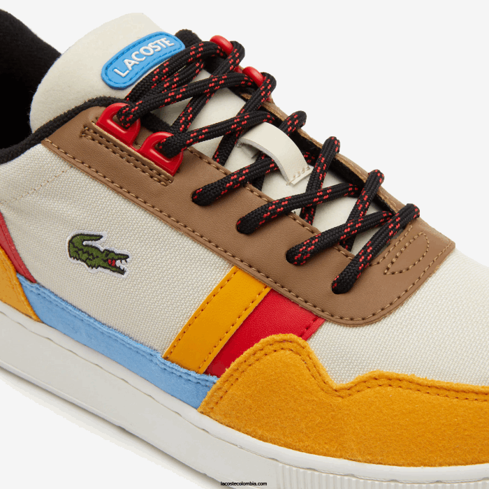 juniors Lacoste 6F243334 blanquecino y amarillo ht3 zapatos al aire libre sintéticos de invierno t-clip