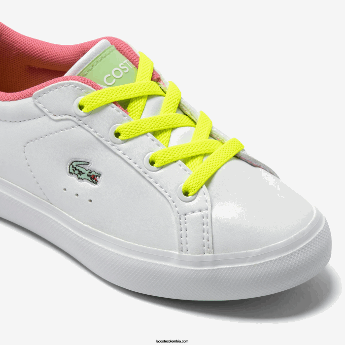 infantes Lacoste 6F242931 blanco/verde 082 tenis powercourt sintéticos color pop