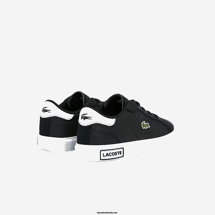 infantes Lacoste 6F242937 blanco y negro 312 tenis sintéticos powercourt