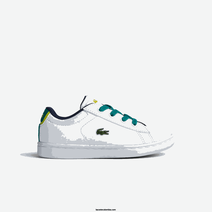 infantes Lacoste 6F242985 blanco/verde 082 zapatillas sintéticas carnaby